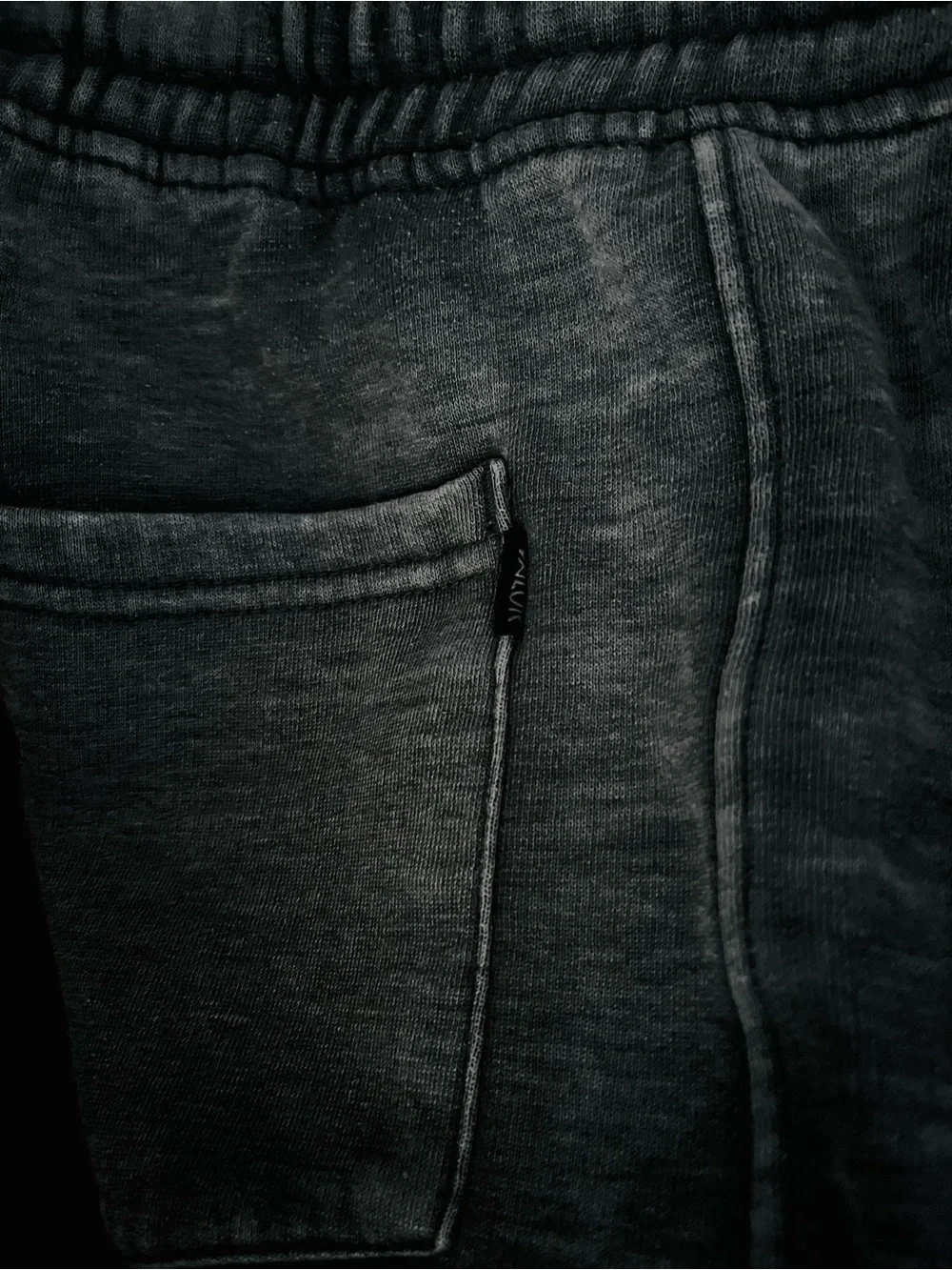 Men's Athletic Washed Charcoal Elastic-Waist Shorts